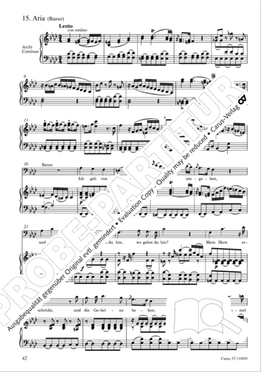 Markuspassion. Werkausgabe Reihe 1, Bd. 7 (Homilius) 4-Part scores gallery preview page 49
