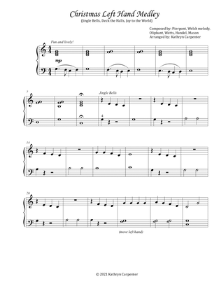 Christmas Left Hand Medley (Easy Piano)