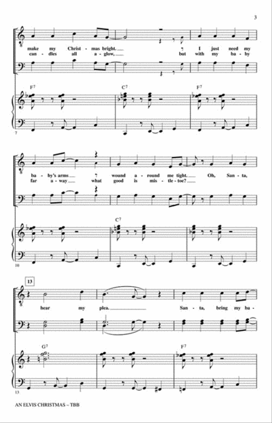 An Elvis Christmas An Elvis Christmas 3-Part scores gallery preview page 3