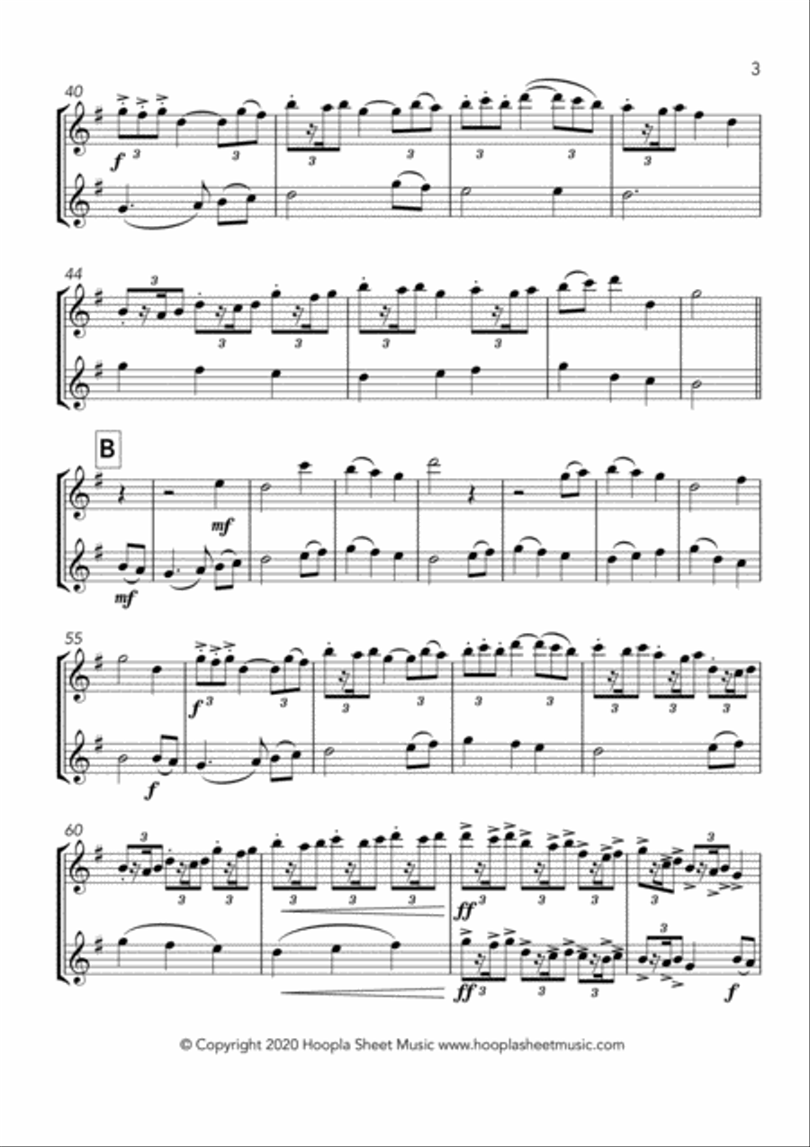 The First Noel with Fanfares Flute Duet scores gallery preview page 3