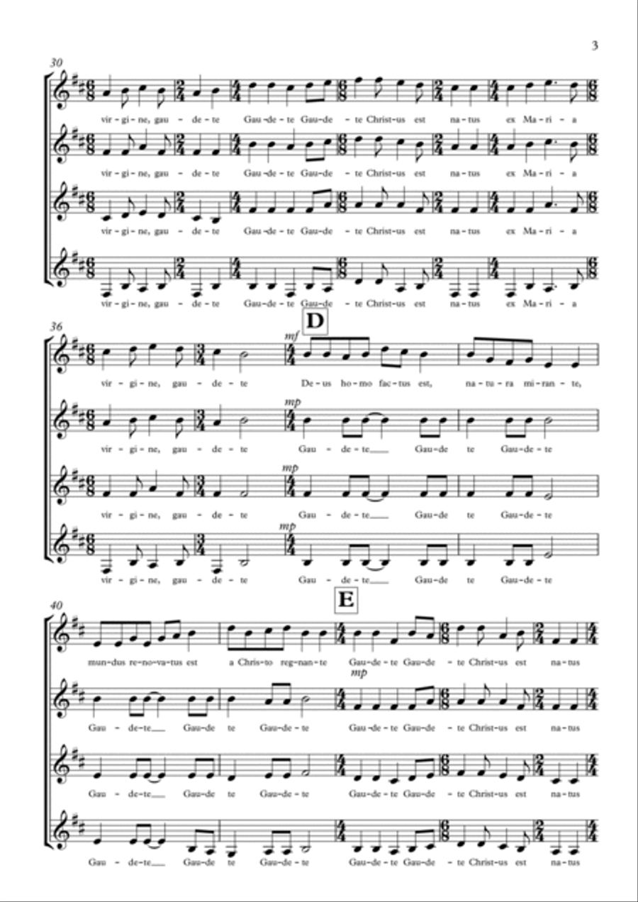 Gaudete Gaudete SSAA scores gallery preview page 3