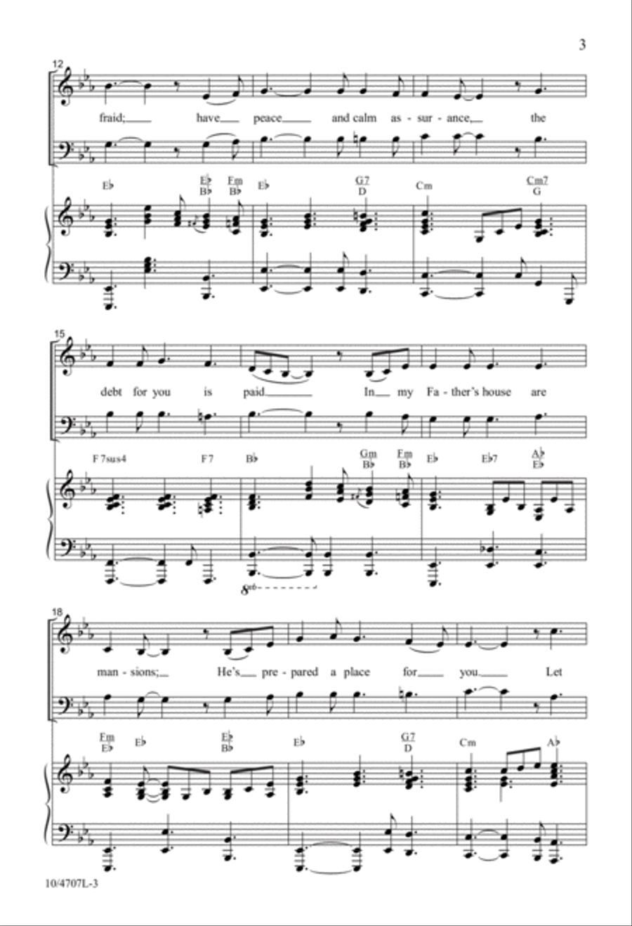 Let Not Your Heart Be Troubled 4-Part scores gallery preview page 3