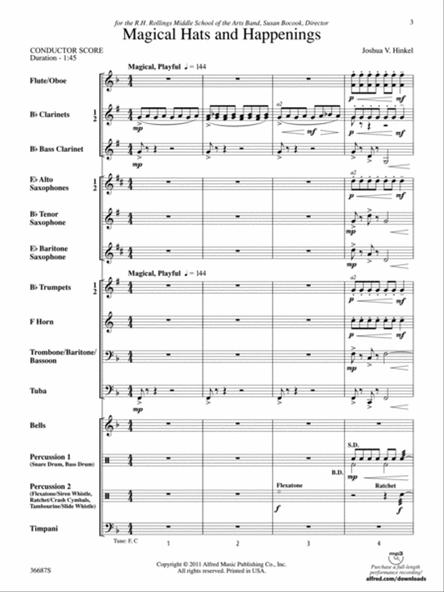 Magical Hats and Happenings Concert Band scores gallery preview page 2