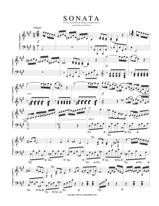 Sonata in A Major for pianoforte solo