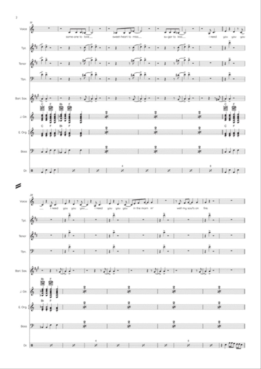 Everybody Needs Somebody To Love Voice scores gallery preview page 3