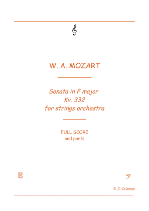 Mozart Sonata kv. 332 for String orchestra