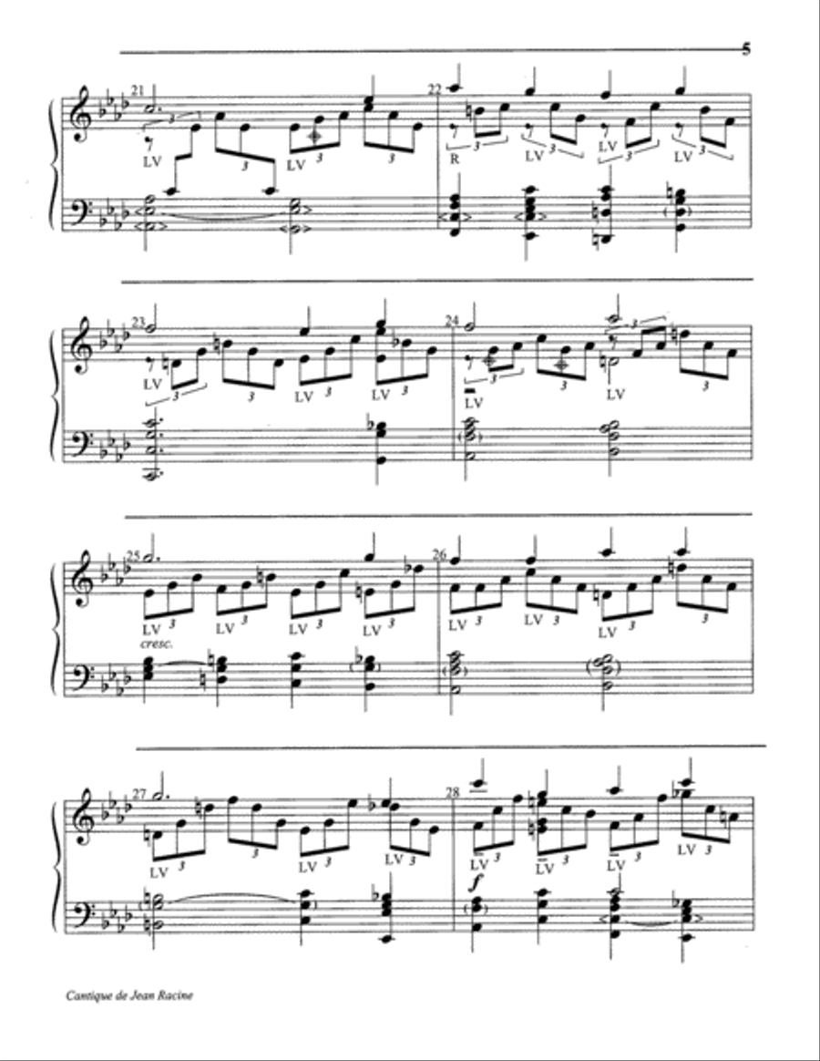 Cantique de Jean Racine 5-Octaves scores gallery preview page 5