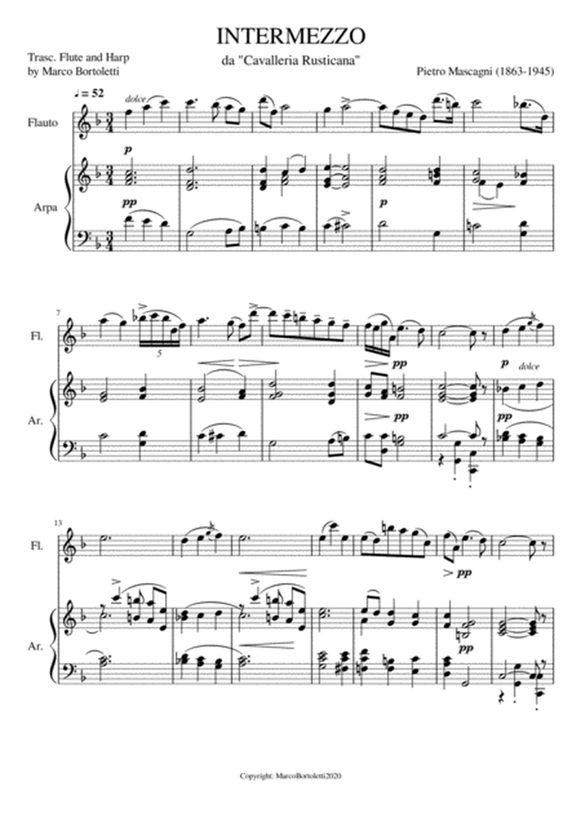 Intermezzo da "Cavalleria Rusticana" trascription for Flute and Harp image number null