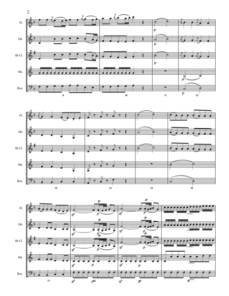 Eine Kleine Nachtmusik, first movement, for Woodwind Quintet image number null