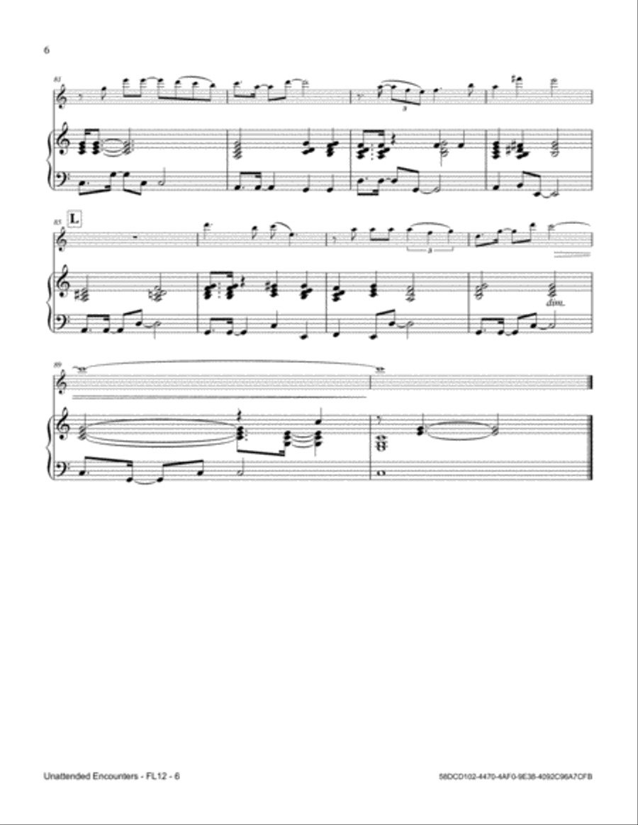 Unattended Encounters Flute Solo scores gallery preview page 6
