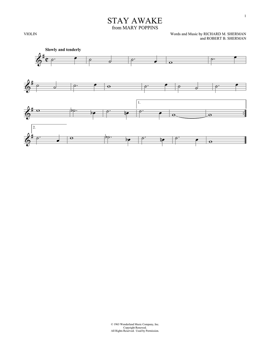 Stay Awake (from Mary Poppins)
