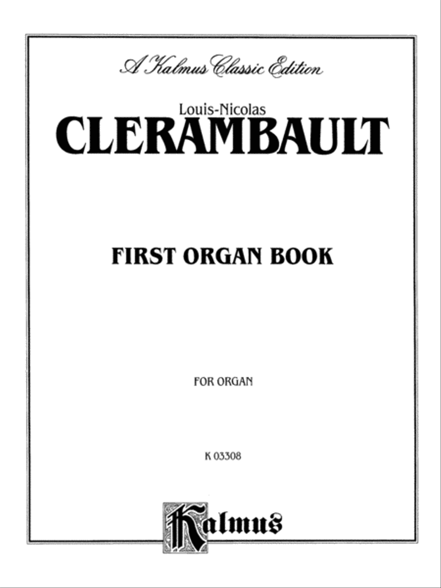 First Organ Book