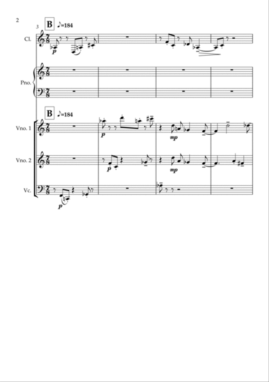 Heloisa quintet Heloisa quintet Clarinet scores gallery preview page 2