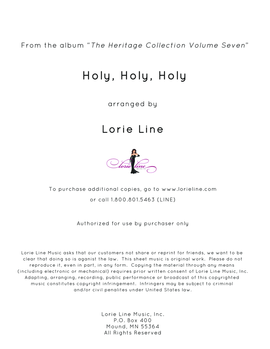 Holy, Holy, Holy Piano Solo scores gallery preview page 1