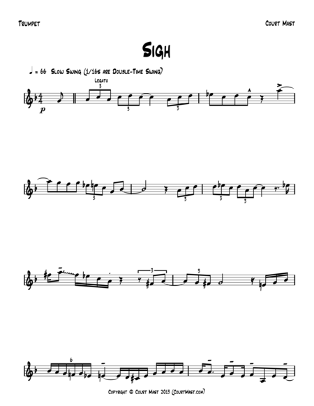 Sigh - Trumpet Solo - B-Flat Trumpet - Digital Sheet Music