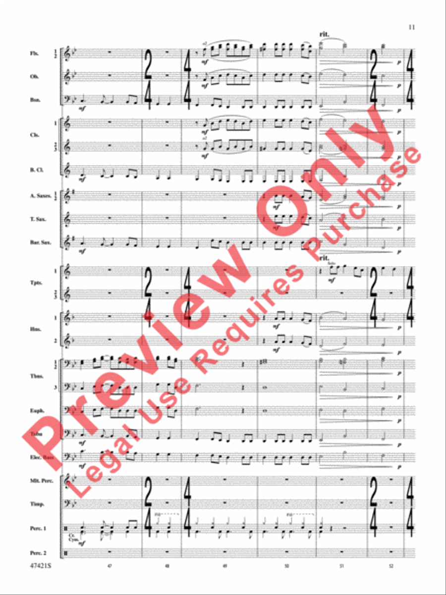 Meat Loaf---The Hits Concert Band scores gallery preview page 12