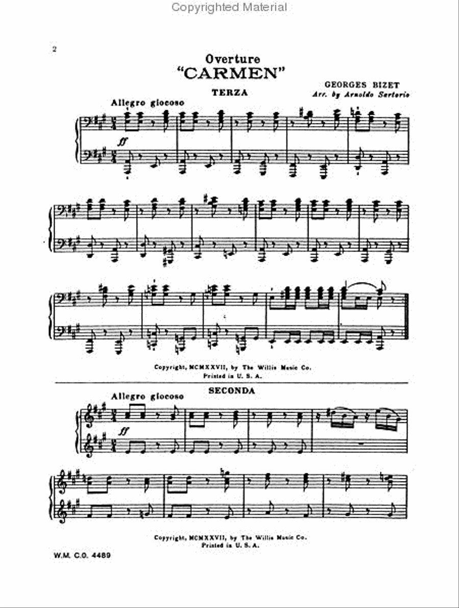 Carmen Overture Piano scores gallery preview page 2