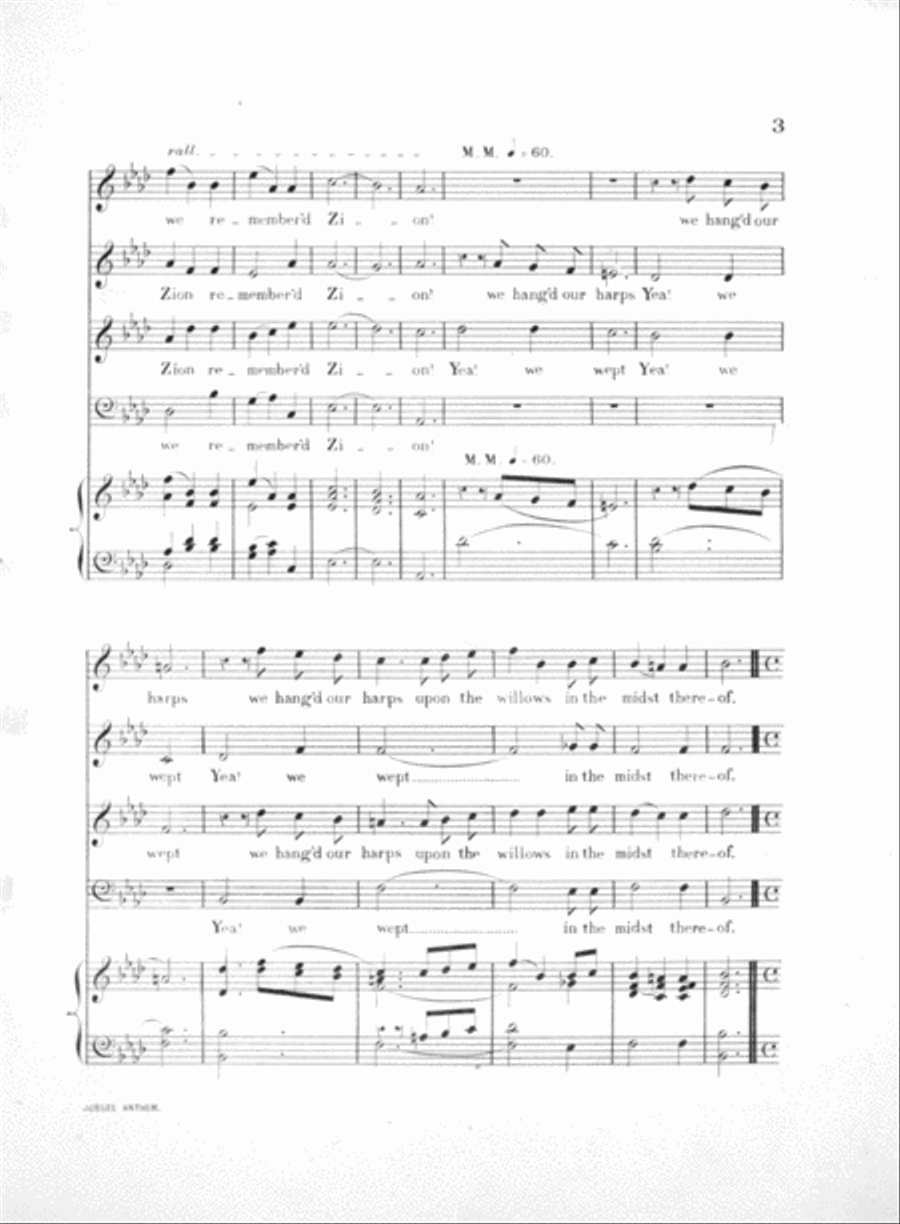 Jubilee Anthem for the Dedicatory Services of Jubilee Hall Voice scores gallery preview page 4