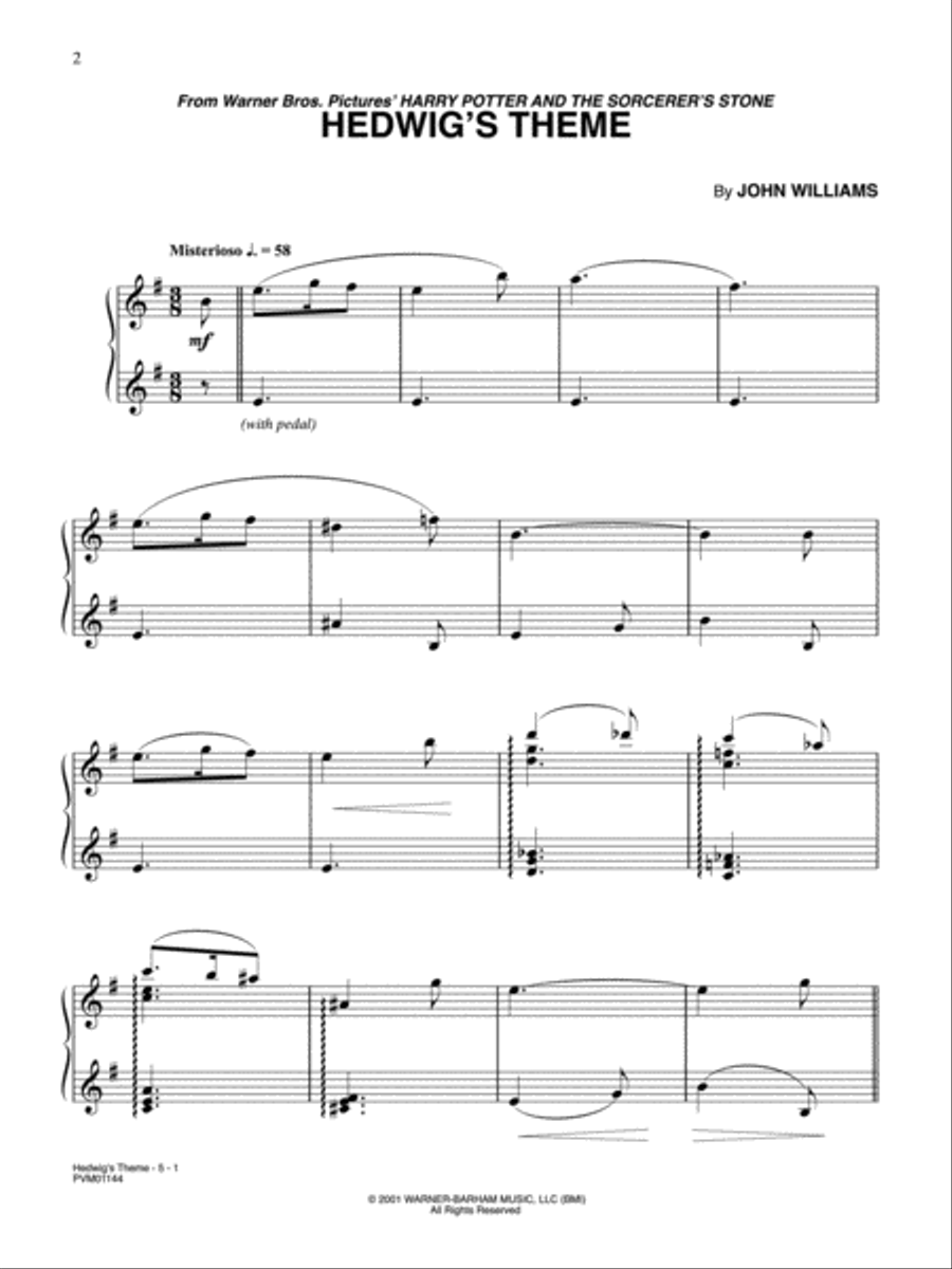 Hedwig's Theme Small Ensemble scores gallery preview page 2