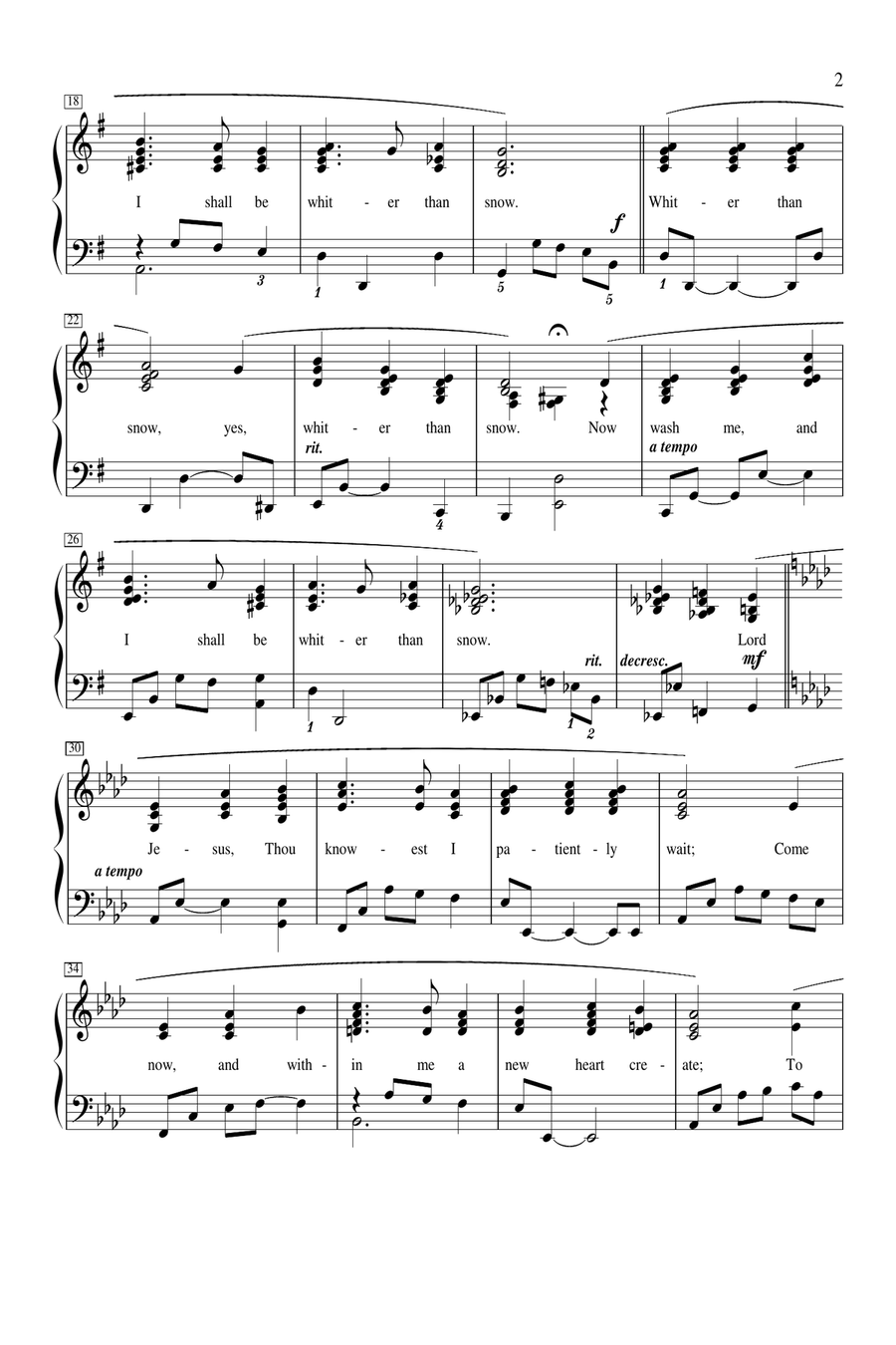 Whiter Than Snow Piano Method scores gallery preview page 3