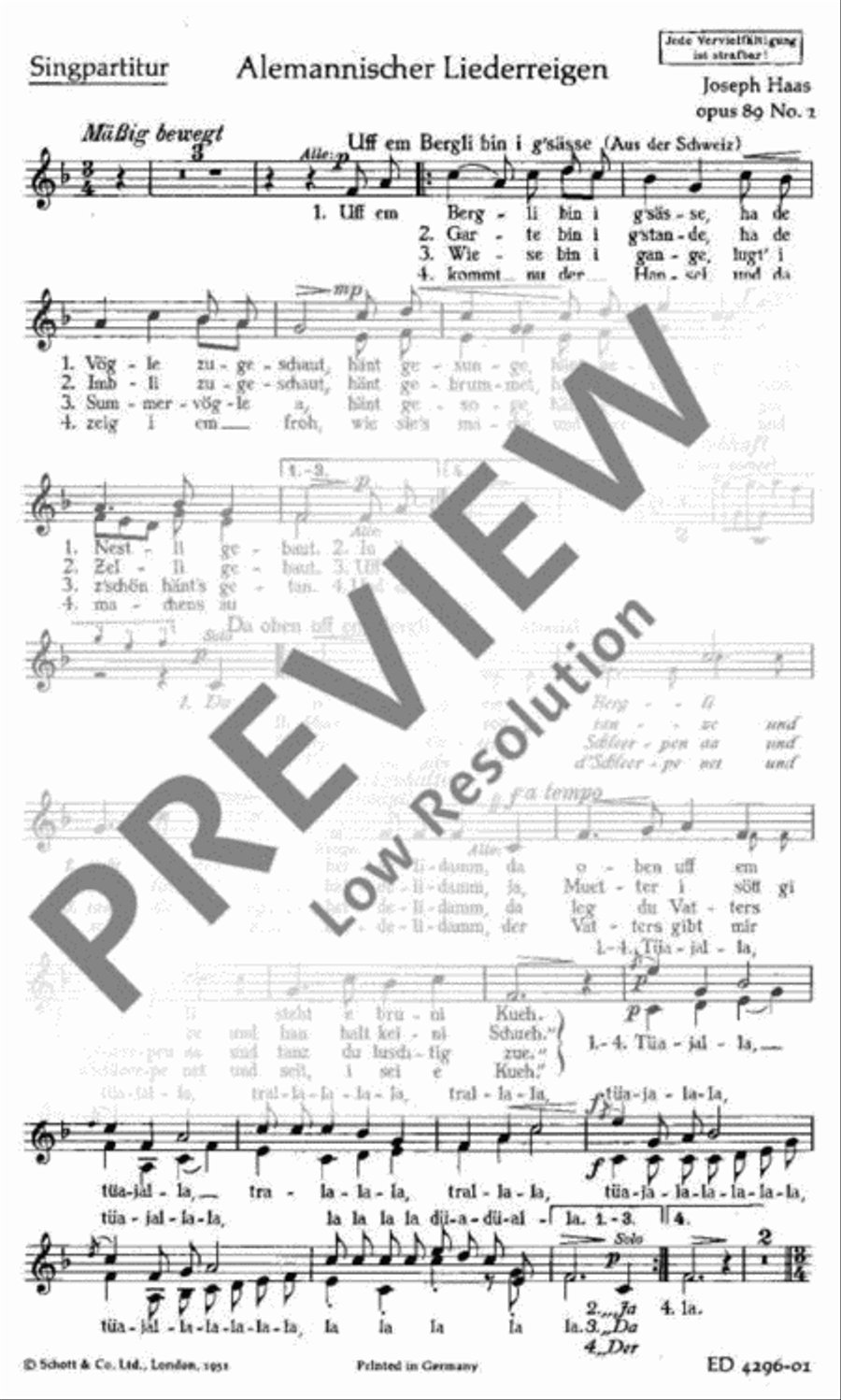 Liederreigen nach Volksweisen Women's Choir scores gallery preview page 2