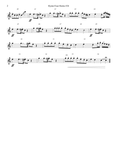 HEAVEN'S JUBILEE (Horn Quartet #34) image number null