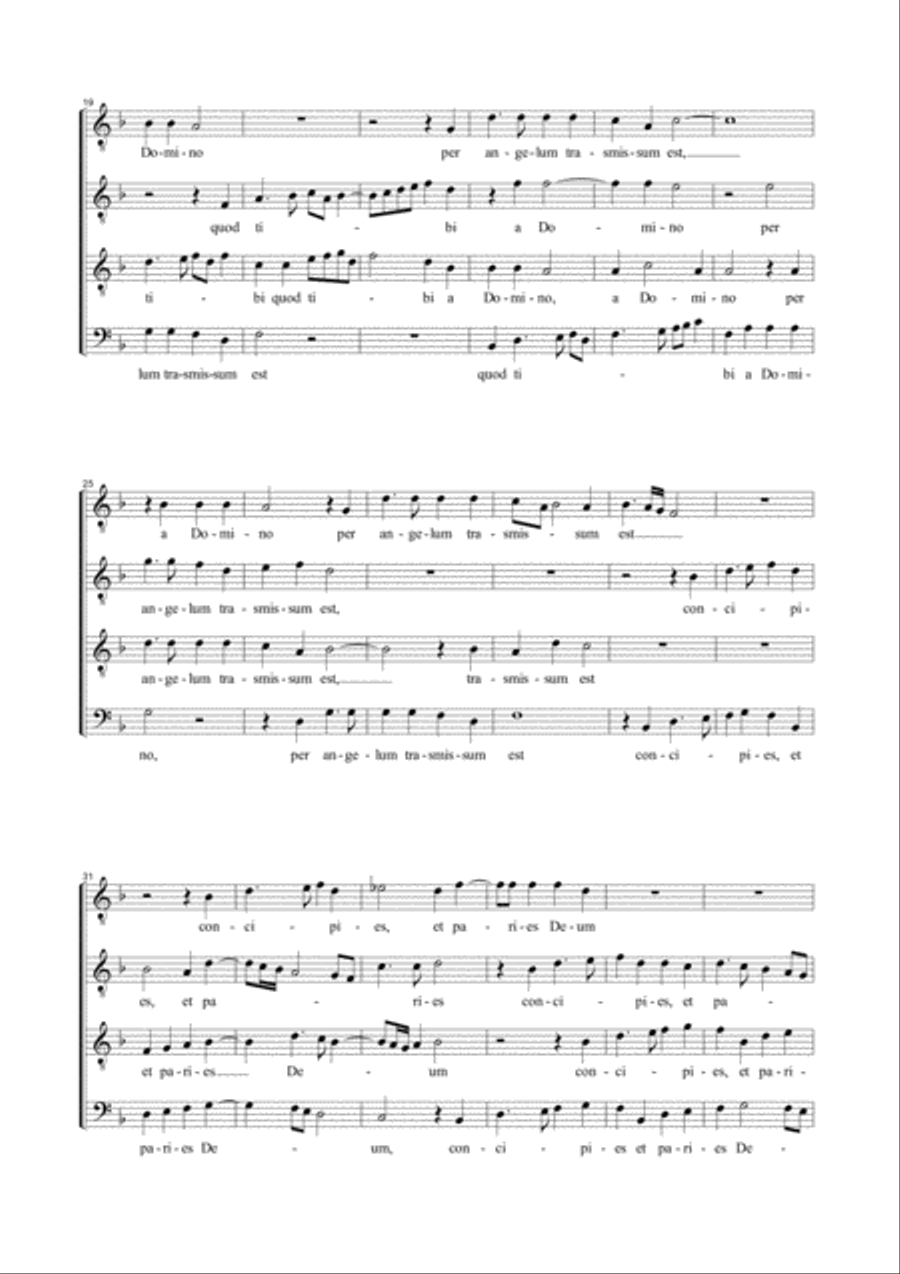 SUSCIPE VERBUM - C. Porta - For TTTB Choir 4-Part scores gallery preview page 3