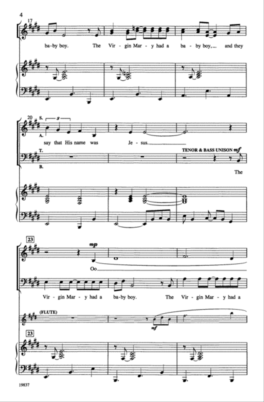 The Virgin Had a Baby Boy 4-Part scores gallery preview page 4