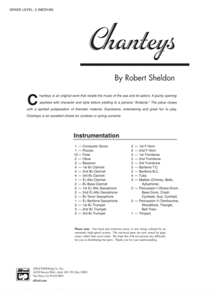 Book cover for Chanteys: Score