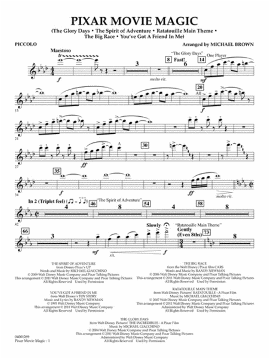 Pixar Movie Magic Pixar Movie Magic Concert Band scores gallery preview page 4