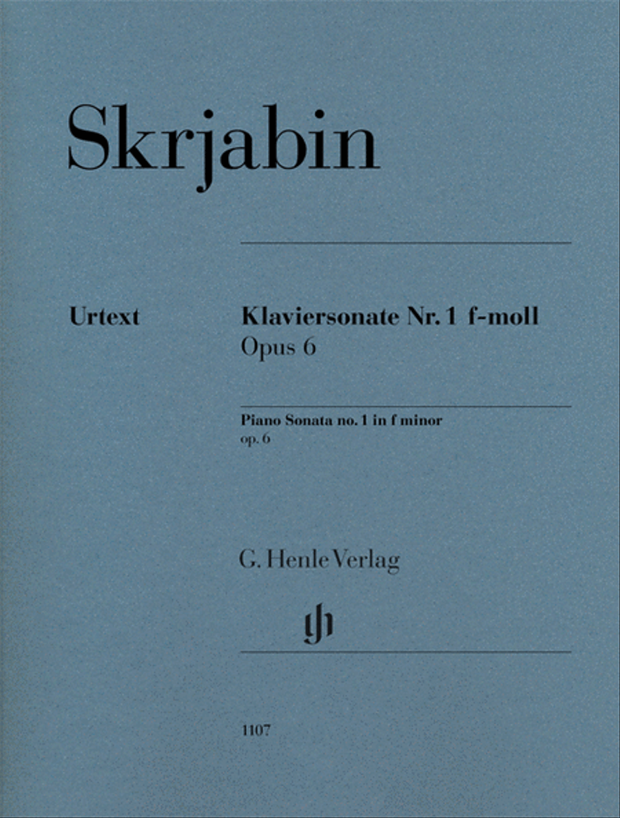 Piano Sonata No. 1 in F minor, Op. 6 Piano Solo scores gallery preview page 1