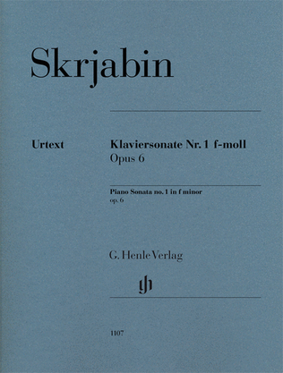 Book cover for Piano Sonata No. 1 in F minor, Op. 6