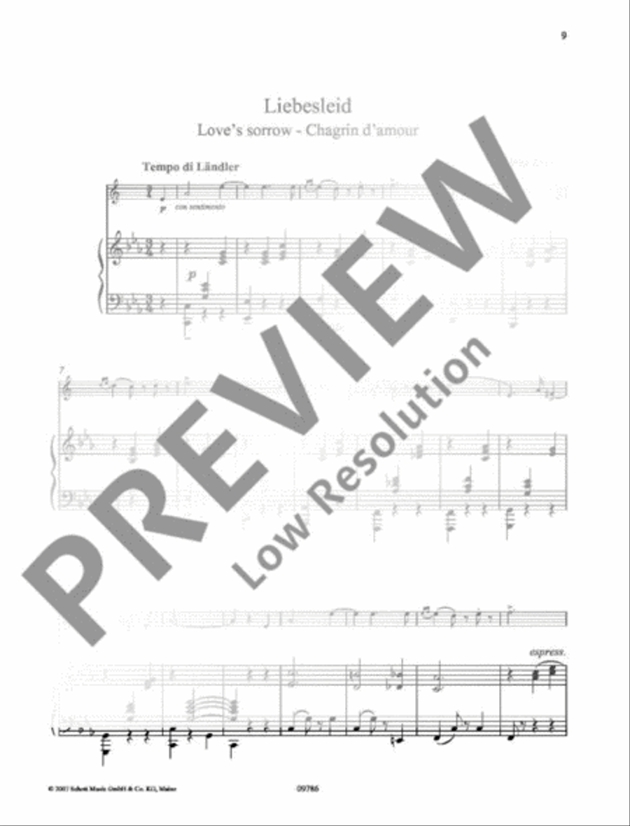 Love's Joy - Love's Sorrow Piano Accompaniment scores gallery preview page 12