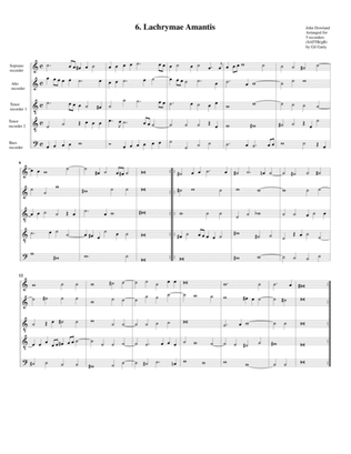 Lachrimae amantis (6, 1604) (arrangement for 5 recorders)