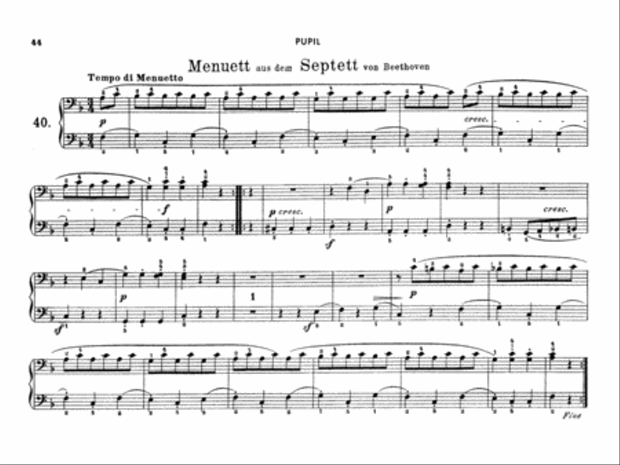 Ruthardt: Teacher and Pupil Piano Duet scores gallery preview page 1