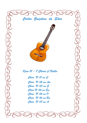 Opus 01 7 choros para Violão. opus 01 7 Choros for Guitar