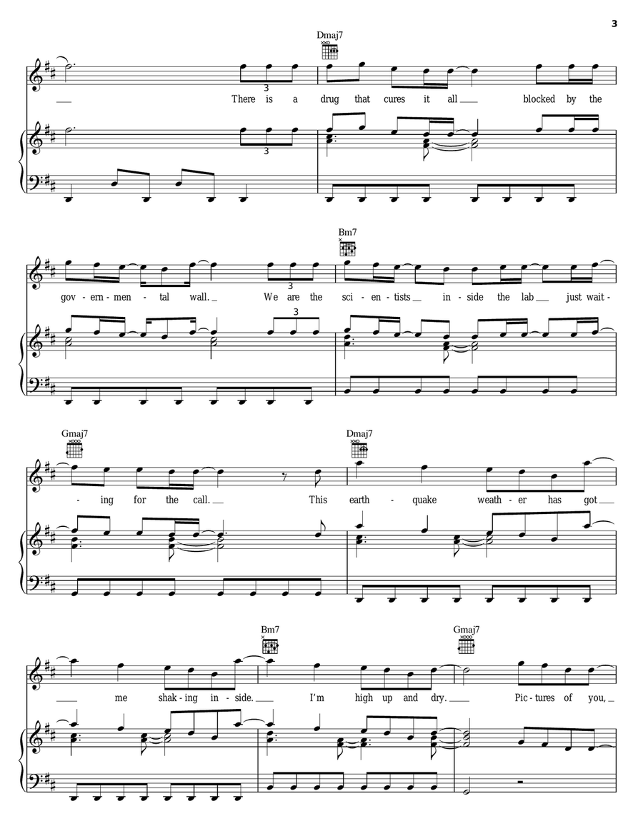 Pictures Of You Pictures Of You Piano, Vocal, Guitar scores gallery preview page 3