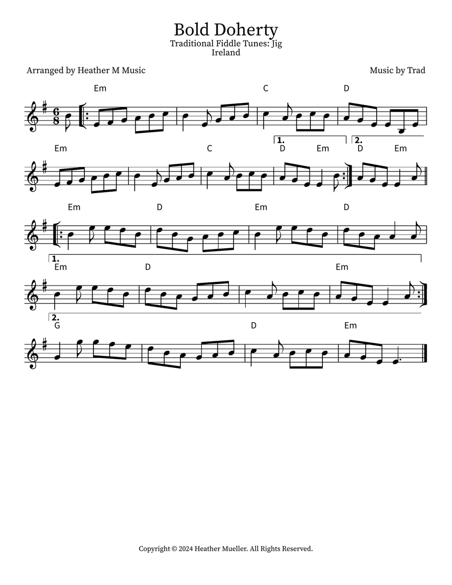 Bold Doherty Violin scores gallery preview page 1