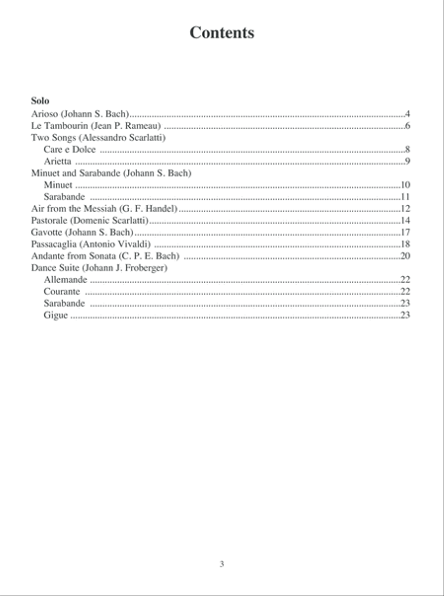 Baroque Music for Clarinet Clarinet Solo scores gallery preview page 4