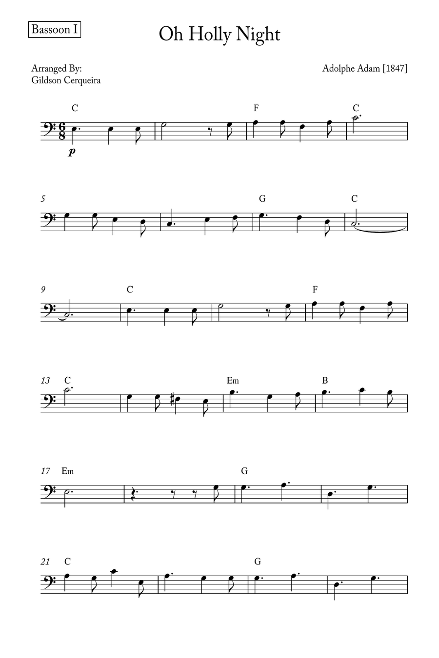 Oh Holy night Woodwind Duet scores gallery preview page 4