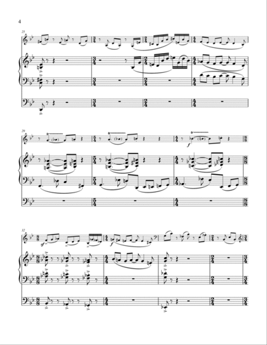 Three Psalms for Tenor Saxophone and Organ Woodwind Duet scores gallery preview page 4