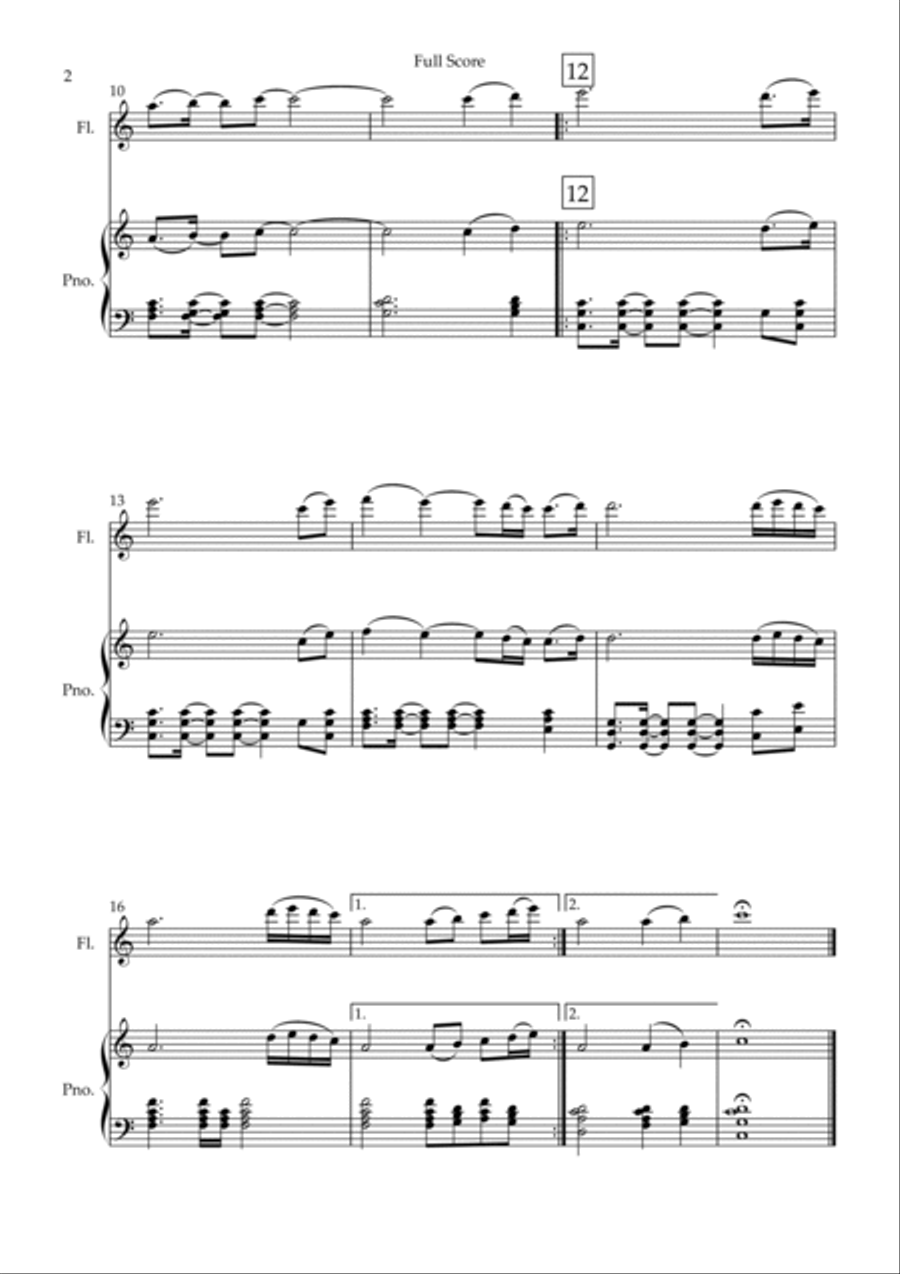 Agnus Dei Flute Solo scores gallery preview page 2
