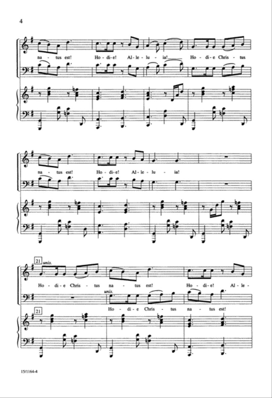 Hodie! Alleluia! 4-Part scores gallery preview page 4