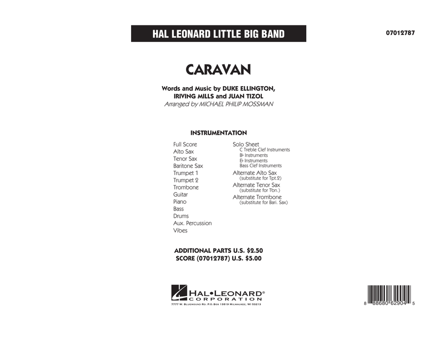 Caravan - Full Score Jazz Ensemble scores gallery preview page 1