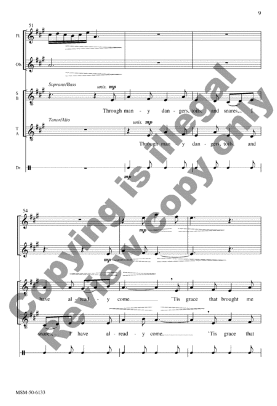 Amazing Grace 4-Part scores gallery preview page 8