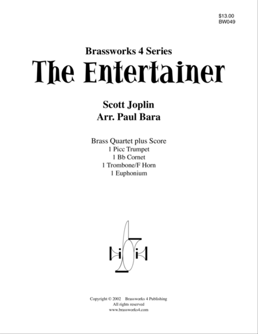 The Entertainer The Entertainer Brass Quartet scores gallery preview page 1
