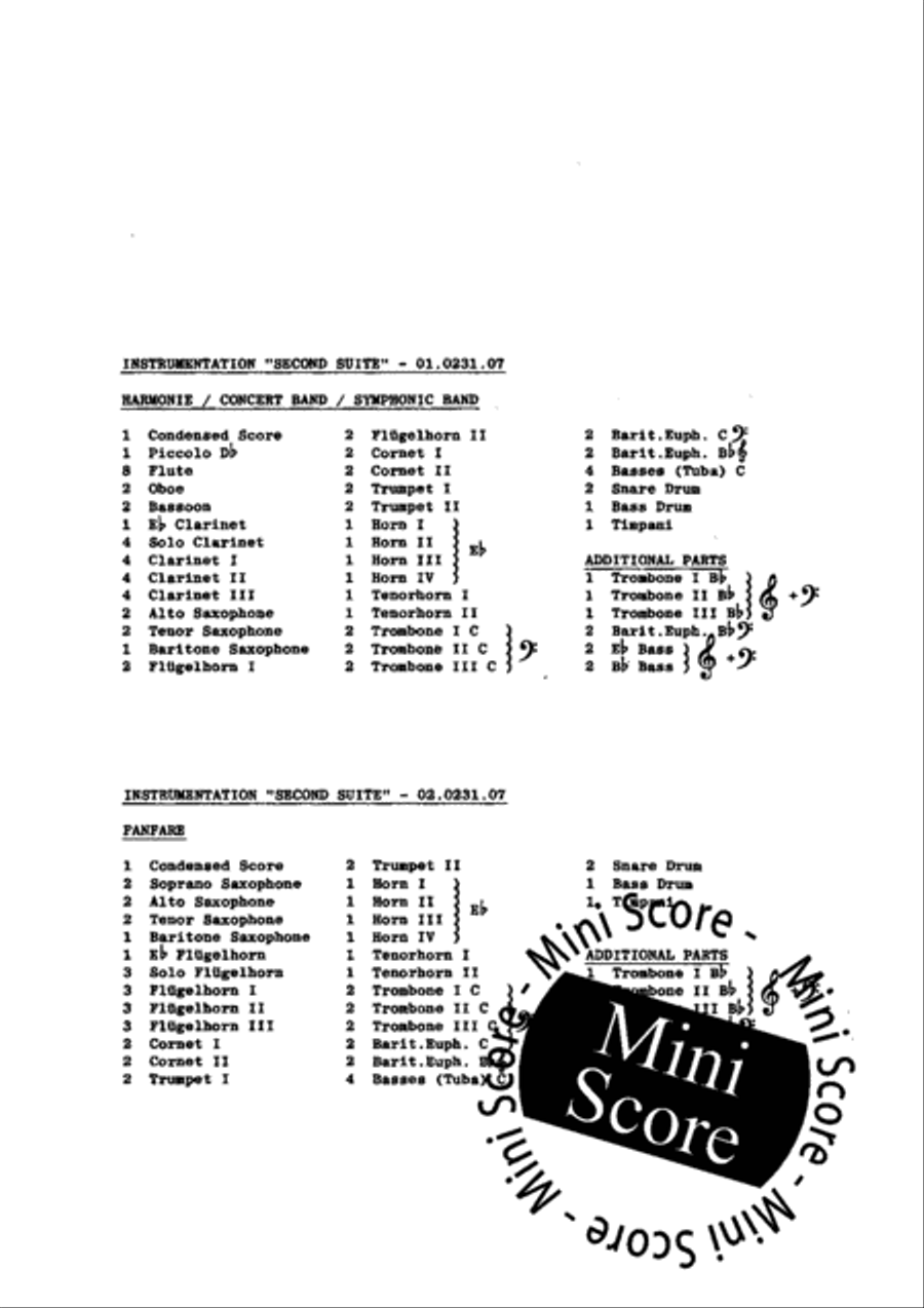 Second Suite Concert Band scores gallery preview page 4