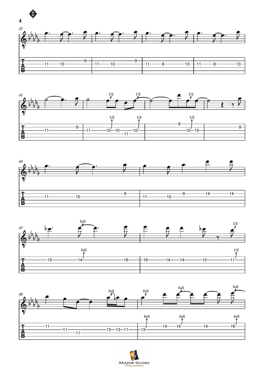 Sweet Child O' Mine Sweet Child O' Mine Guitar Tablature scores gallery preview page 4