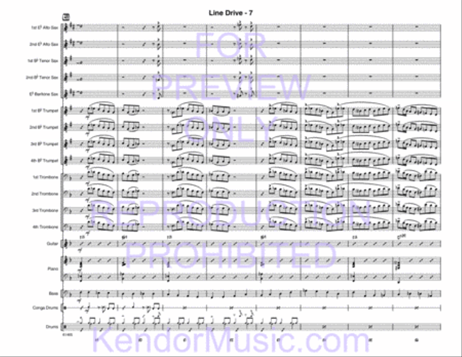 Line Drive Line Drive Jazz Ensemble scores gallery preview page 24