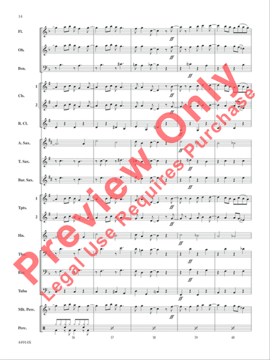 Ode to a Flash Mob Ode to a Flash Mob Concert Band scores gallery preview page 14